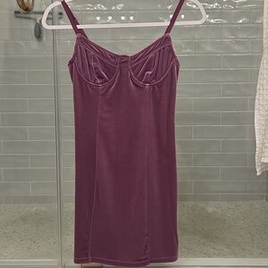 Urban Outfitters Purple Velvet Mini Dress